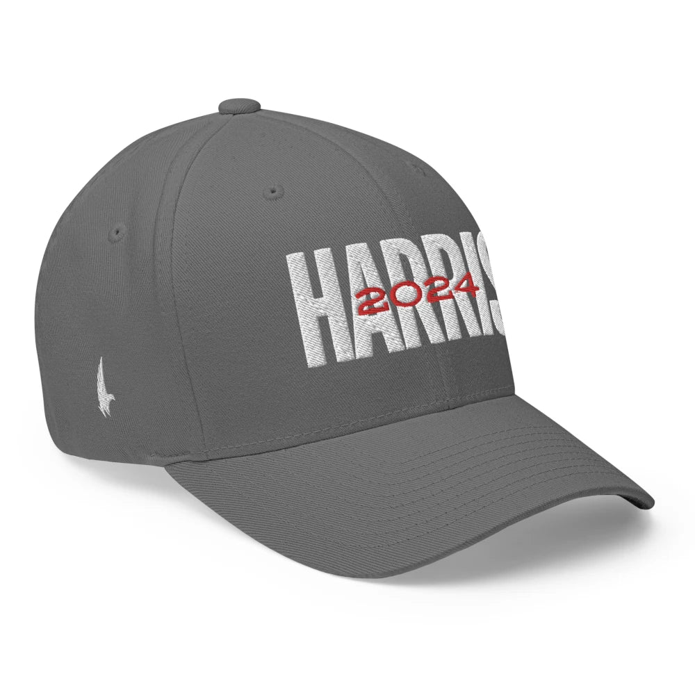 Loyalty Vibes Harris 2024 Fitted Hat Gray Loyalty Vibes