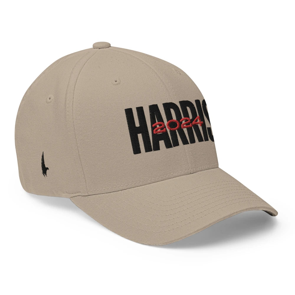 Loyalty Vibes Harris 2024 Fitted Hat Sandstone Black Loyalty Vibes