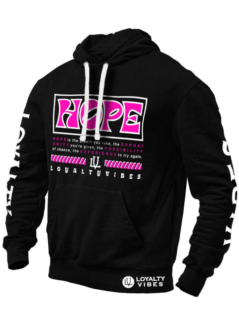Loyalty Vibes Hope Graphic Hoodie Black Pink Loyalty Vibes