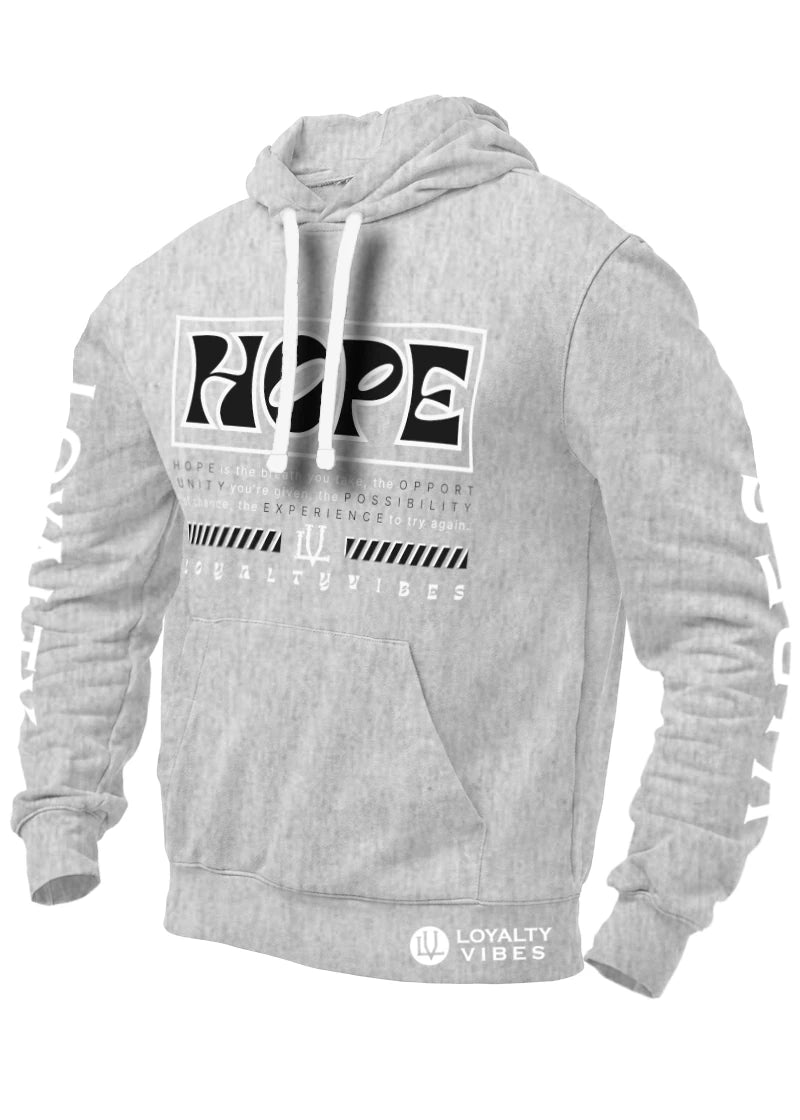 Loyalty Vibes Hope Graphic Hoodie Heather Grey Black Loyalty Vibes