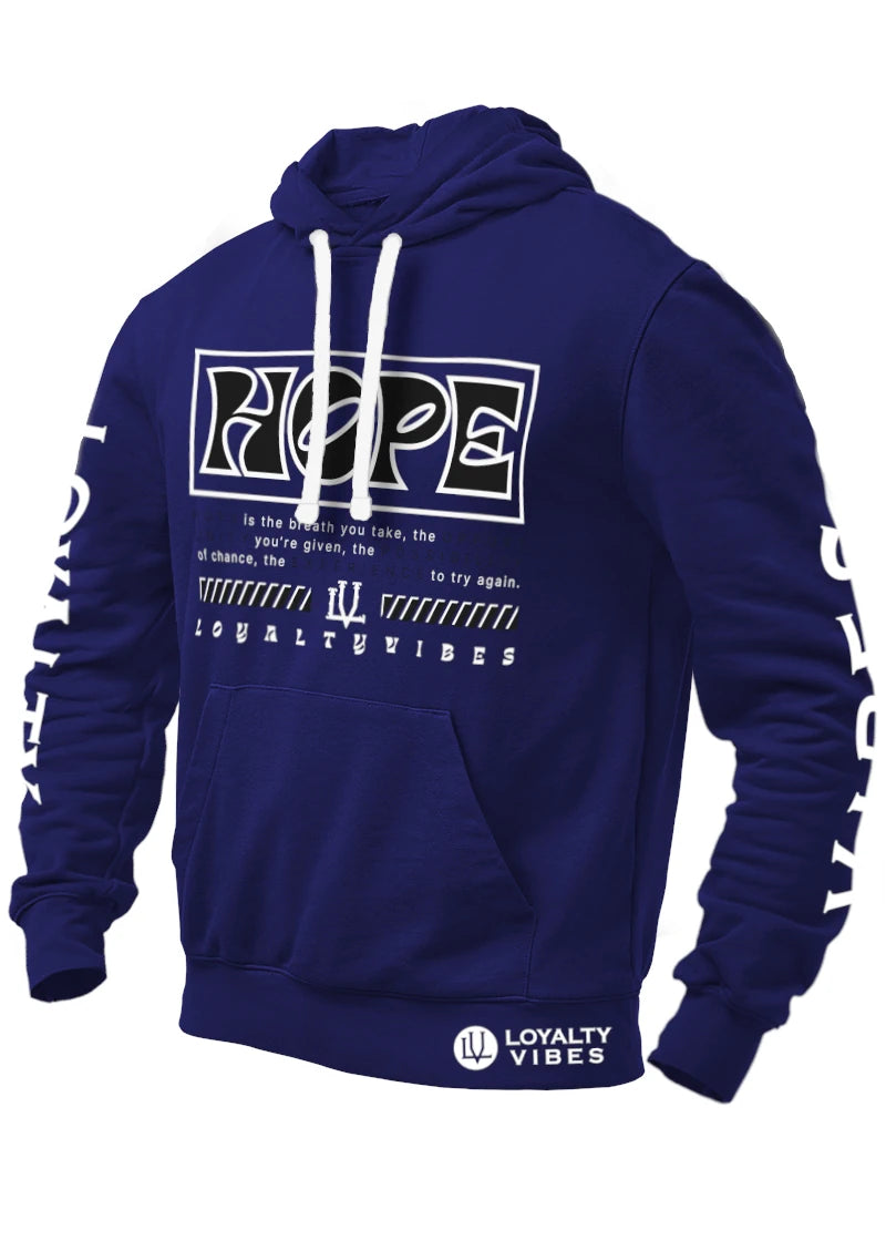 Loyalty Vibes Hope Graphic Hoodie Navy Blue Loyalty Vibes