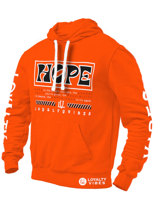 Loyalty Vibes Hope Graphic Hoodie Orange Loyalty Vibes