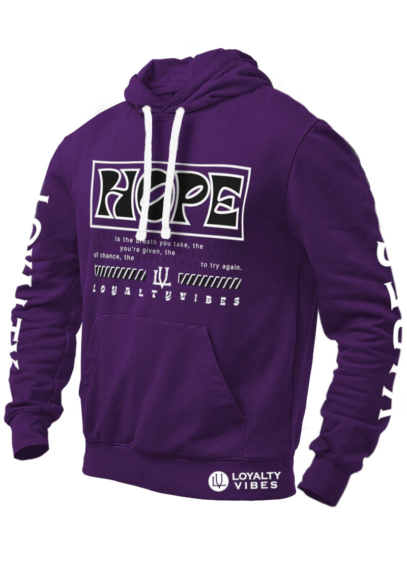 Loyalty Vibes Hope Graphic Hoodie Purple Loyalty Vibes