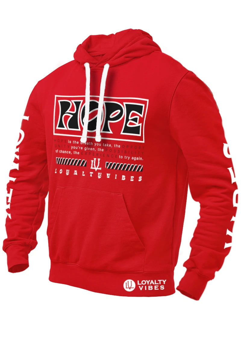 Loyalty Vibes Hope Graphic Hoodie Red Loyalty Vibes