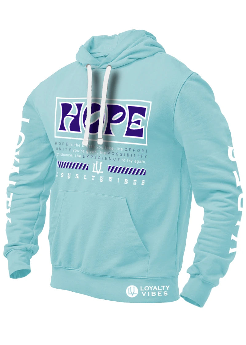 Loyalty Vibes Hope Graphic Hoodie Sky Blue Loyalty Vibes