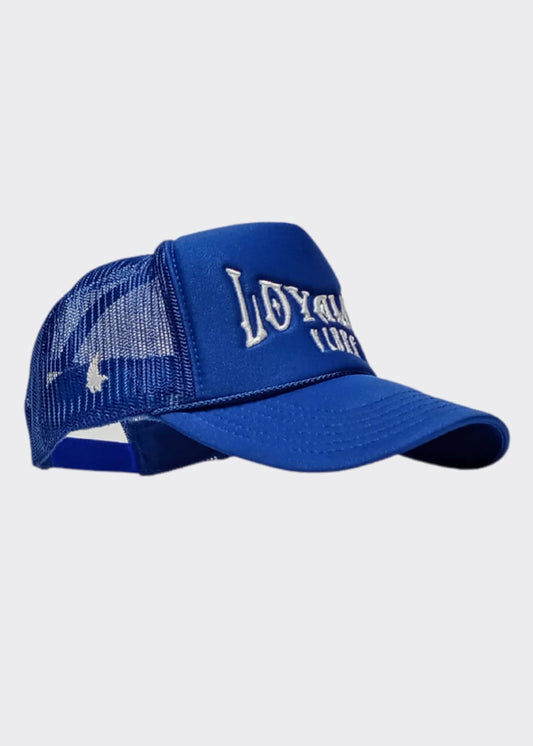 Loyalty Vibes Hostile Vintage Trucker Hat Blue One size Loyalty Vibes