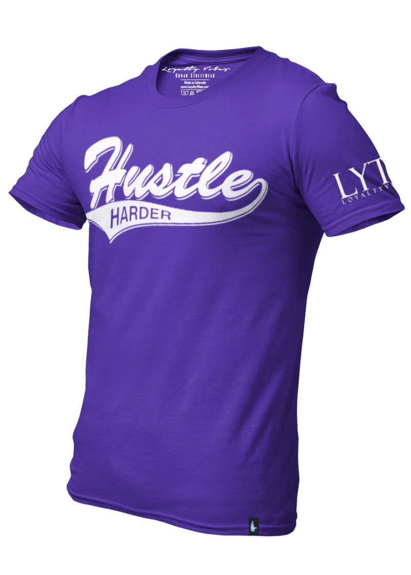 Loyalty Vibes Hustle Harder T-Shirt Purple Loyalty Vibes