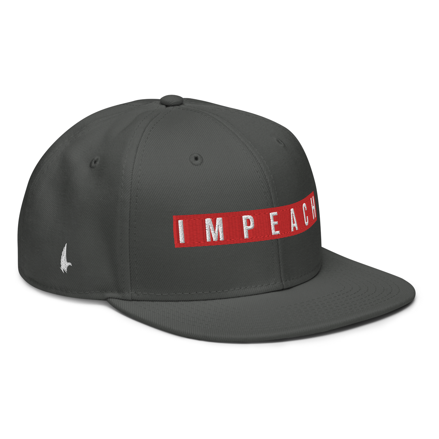 Loyalty Vibes Loyalty Vibes Impeach Snapback Hat Charcoal Grey Red OS