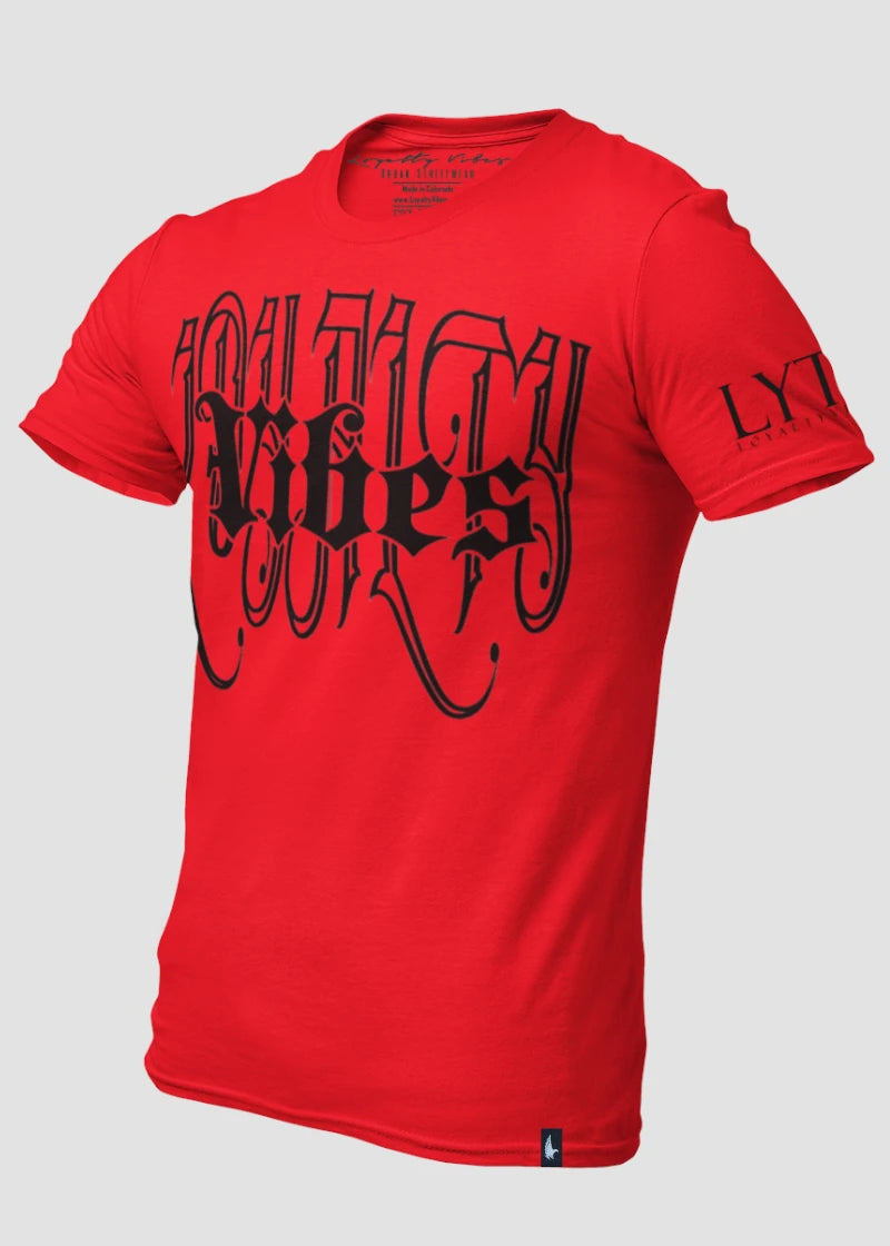 Loyalty Vibes Impulse T-Shirt Red Black Men's Loyalty Vibes