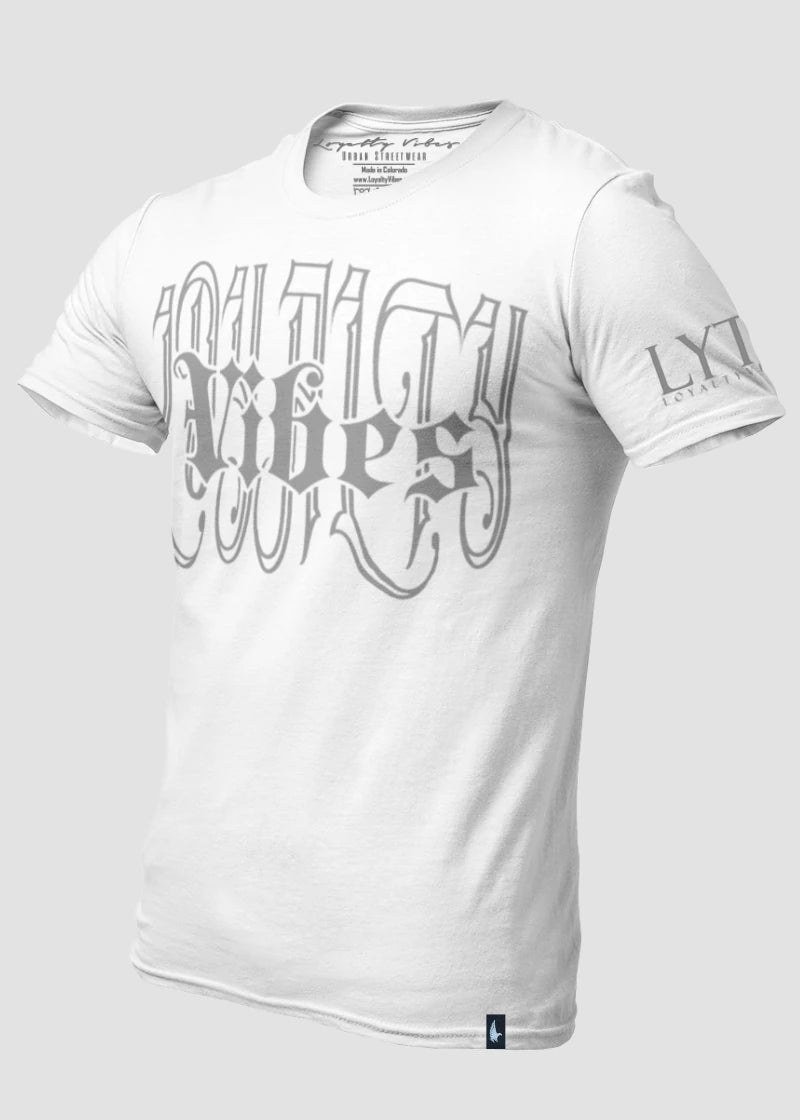 Loyalty Vibes Impulse T-Shirt White Grey Men's Loyalty Vibes