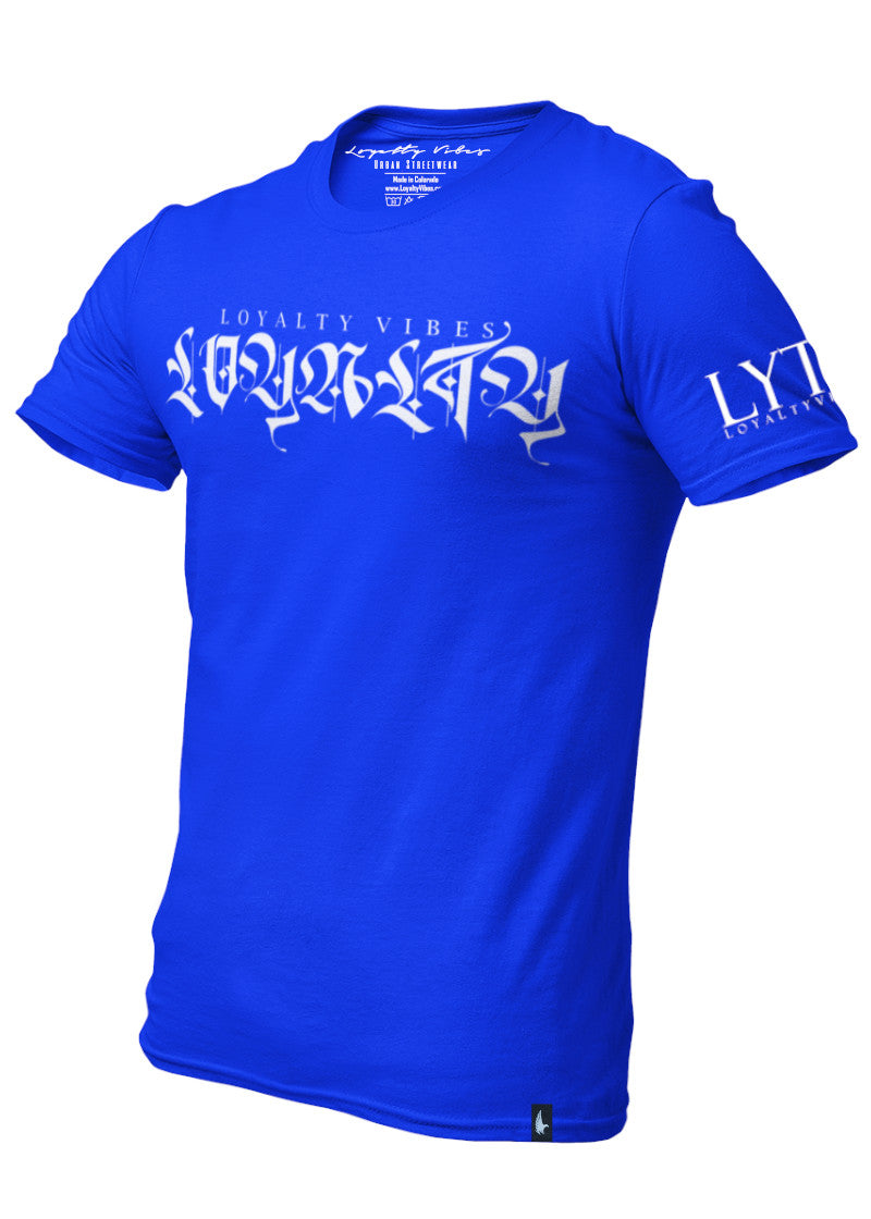 Loyalty Vibes Independent Streetwear T-Shirt Blue White Loyalty Vibes