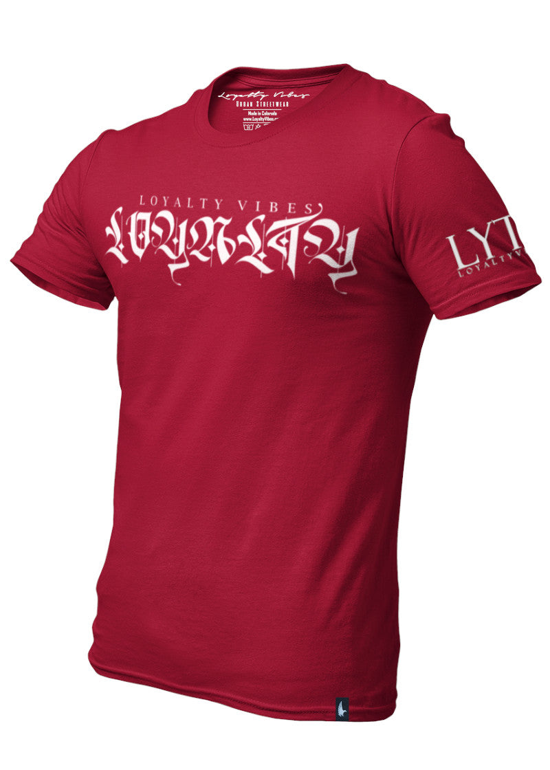Loyalty Vibes Independent Streetwear T-Shirt Maroon White Loyalty Vibes