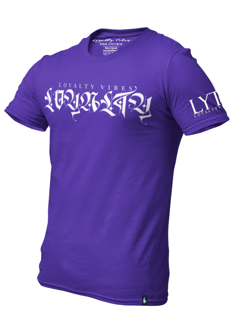 Loyalty Vibes Independent Streetwear T-Shirt Purple White Loyalty Vibes