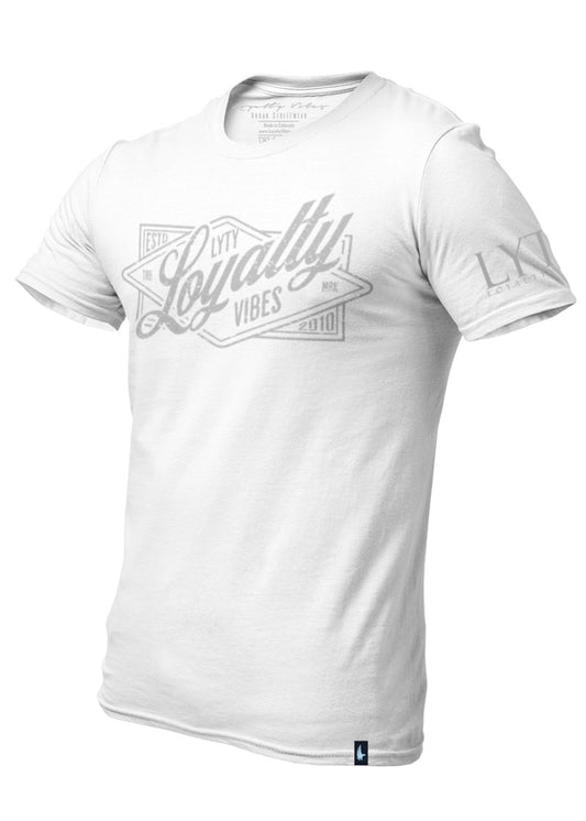 Loyalty Vibes Interquest Graphic T-Shirt White Grey Loyalty Vibes
