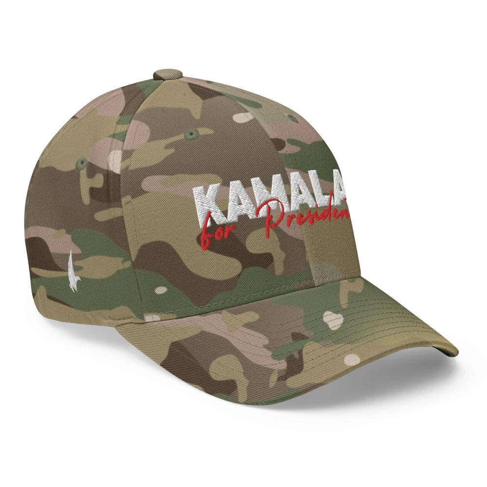 Loyalty Vibes Loyalty Vibes Kamala For President Fitted Hat Camo