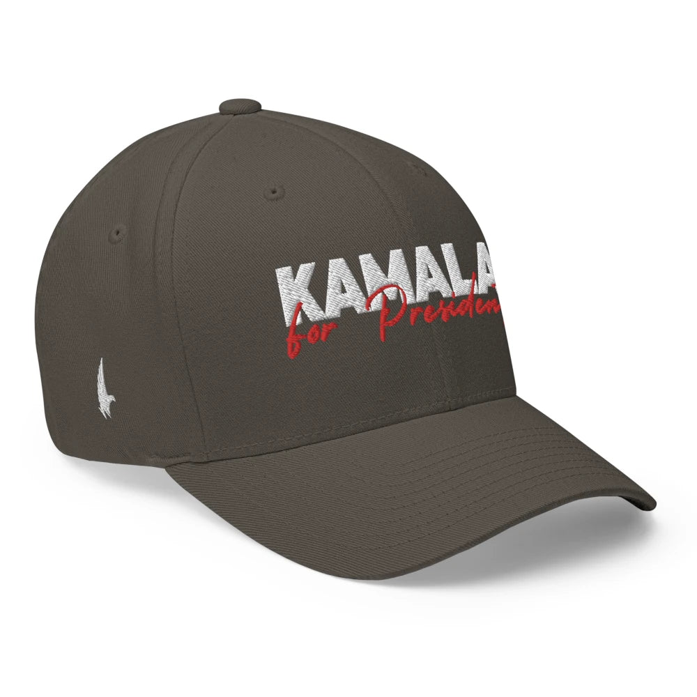 Loyalty Vibes Loyalty Vibes Kamala For President Fitted Hat Charcoal Gray