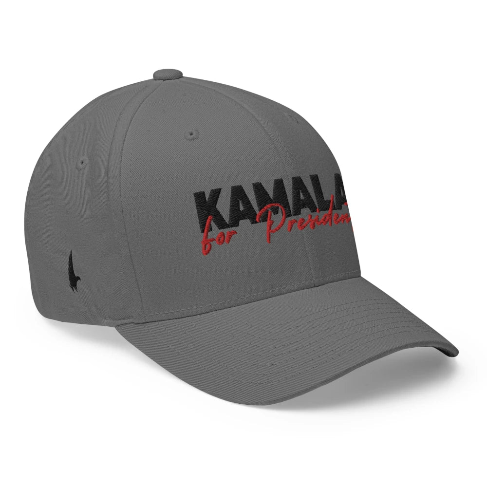 Loyalty Vibes Loyalty Vibes Kamala For President Fitted Hat Gray Black