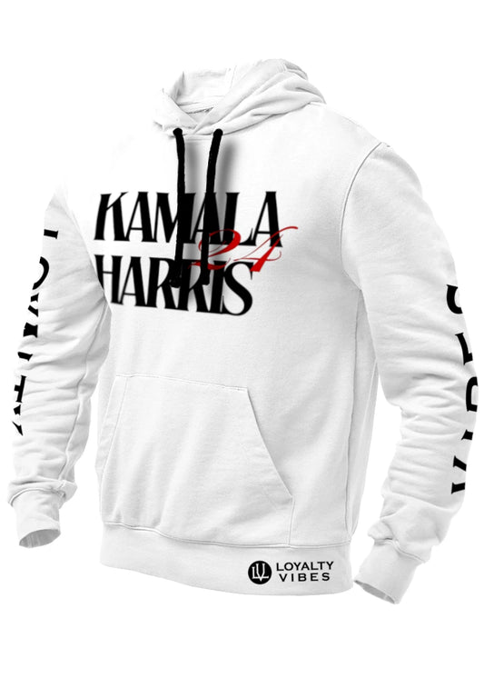 Loyalty Vibes Kamala Harris 24 Hoodie White Loyalty Vibes