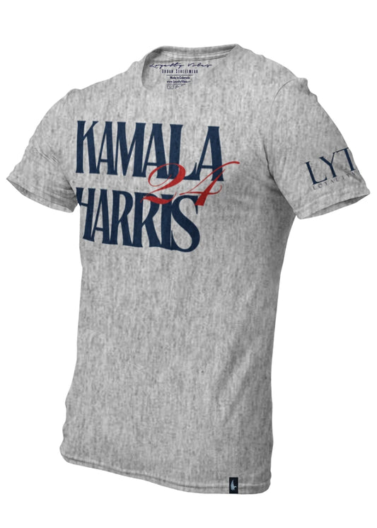 Loyalty Vibes Kamala Harris 24 T-Shirt Heather Grey Loyalty Vibes