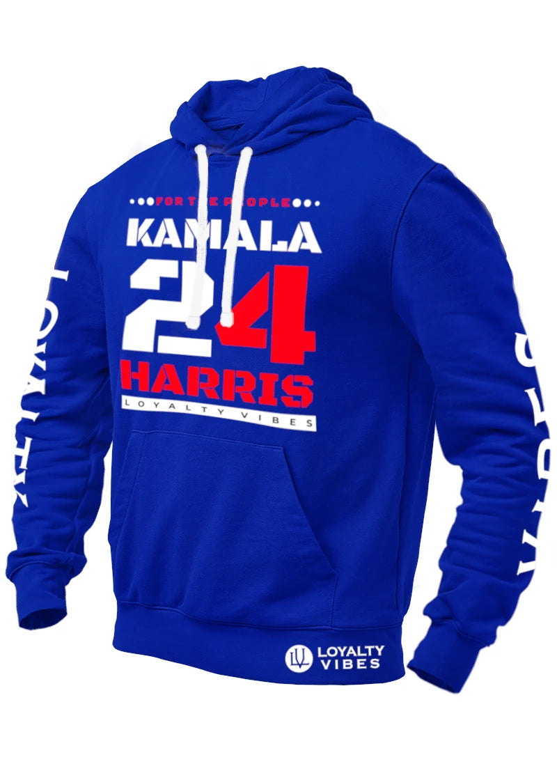 Loyalty Vibes Loyalty Vibes Kamala Harris For The People Hoodie Blue White Red