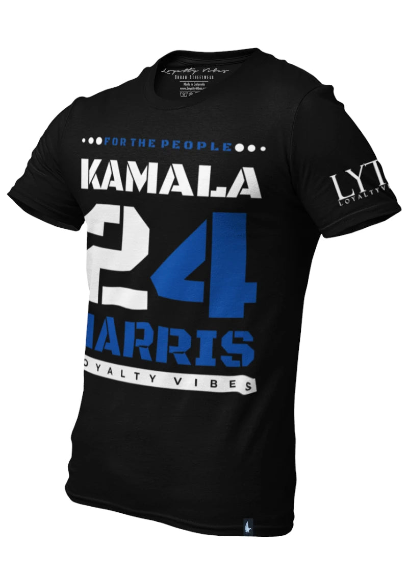 Loyalty Vibes Kamala Harris For The People T-Shirt Black Blue Loyalty Vibes