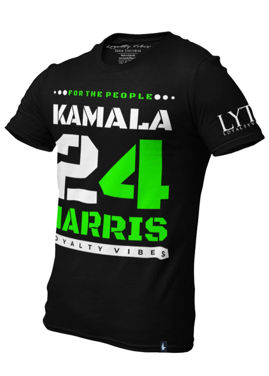 Loyalty Vibes Kamala Harris For The People T-Shirt Black Green Loyalty Vibes