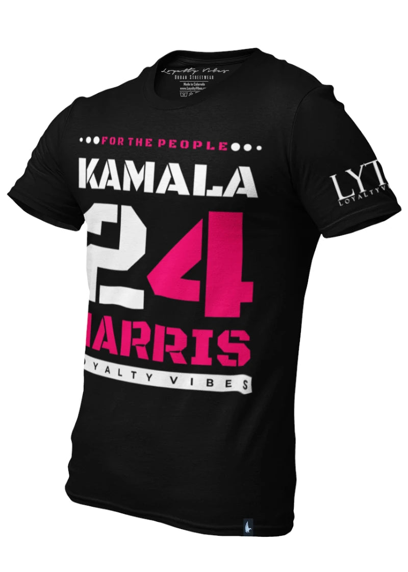 Loyalty Vibes Kamala Harris For The People T-Shirt Black Pink Loyalty Vibes