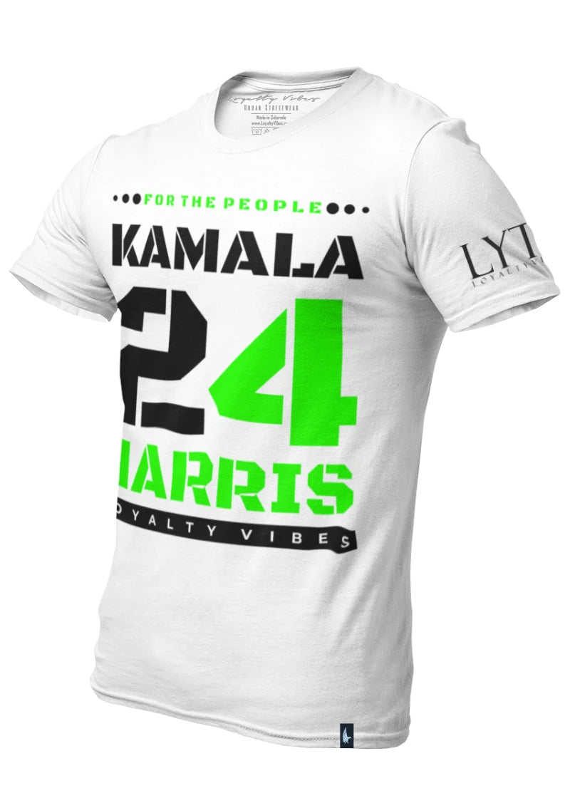 Loyalty Vibes Kamala Harris For The People T-Shirt White Green Loyalty Vibes