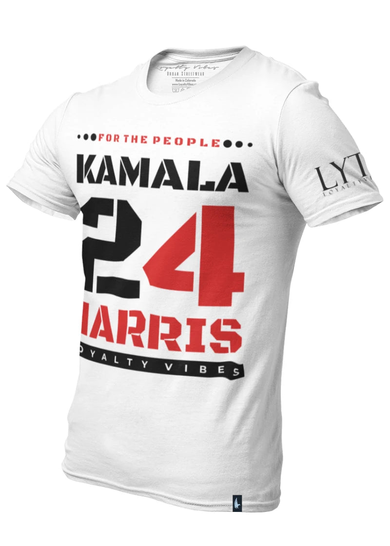 Loyalty Vibes Kamala Harris For The People T-Shirt White Red Loyalty Vibes