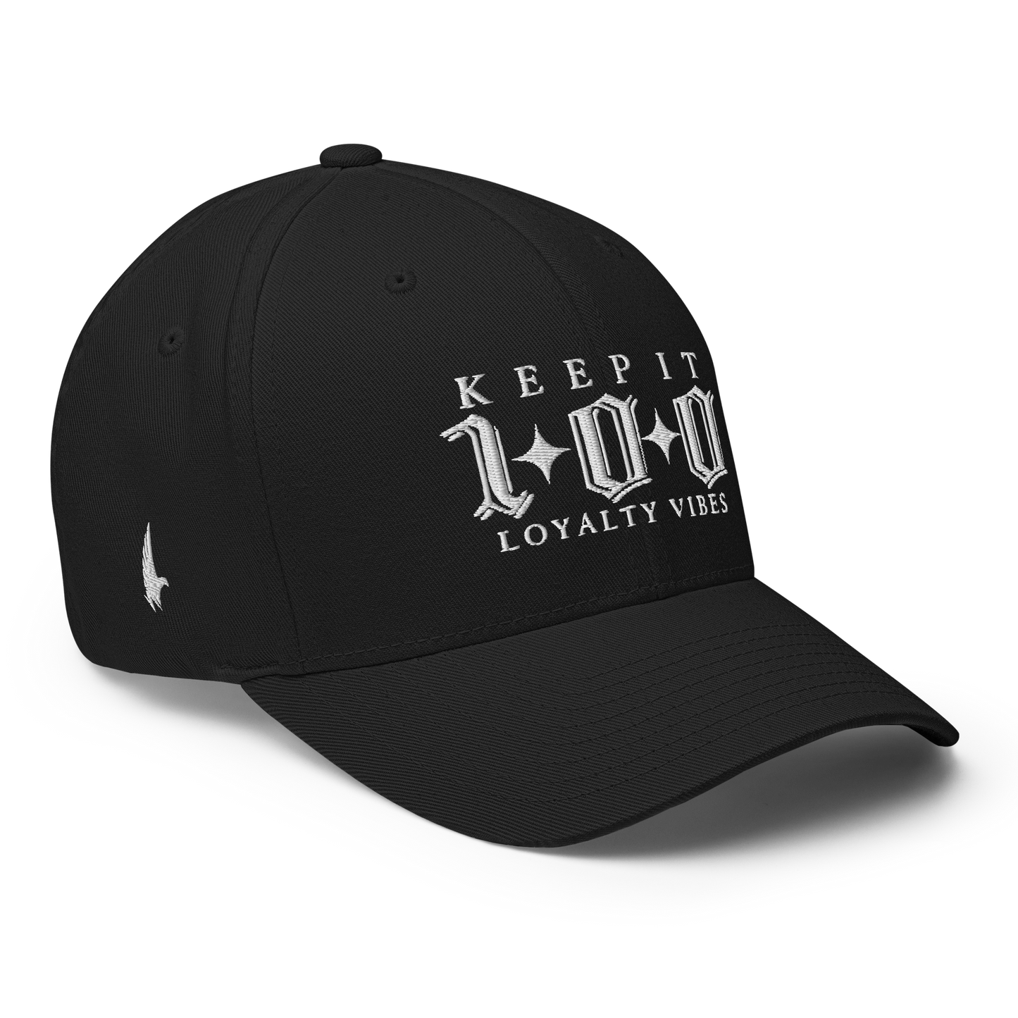 Loyalty Vibes Keep It 100 Fitted Hat Black Loyalty Vibes