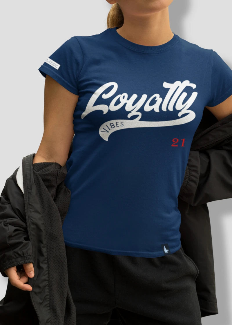 Loyalty Vibes Loyalty Vibes Loyalty Force Tee Navy Blue