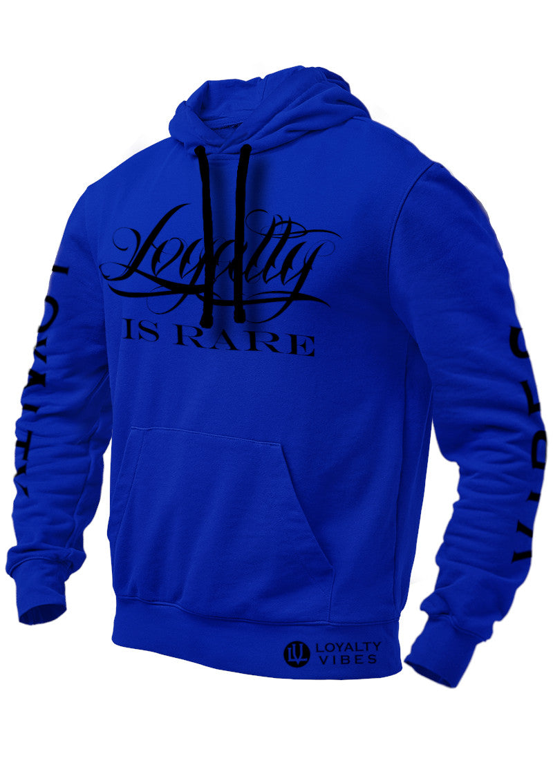 Loyalty Vibes Loyalty Vibes Loyalty Is Rare Graphic Hoodie Blue Black