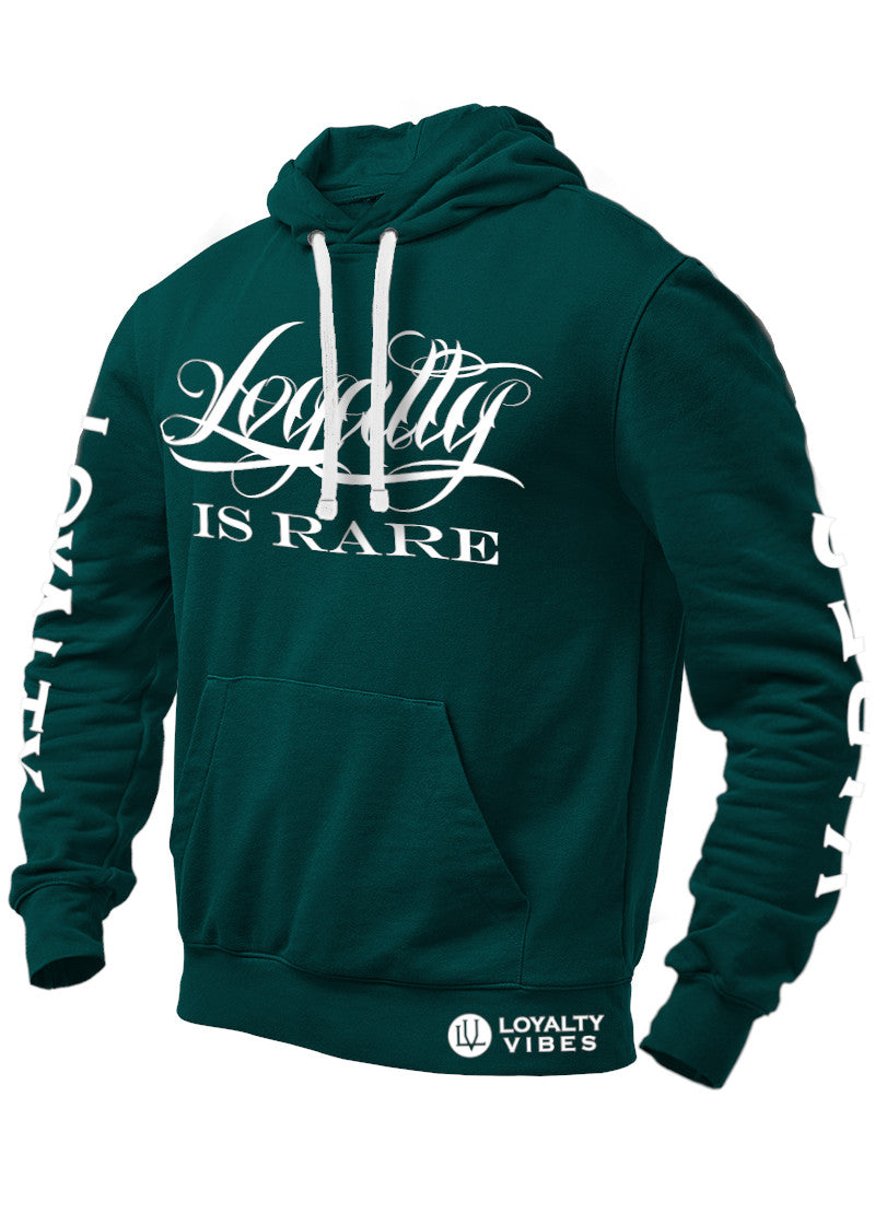 Loyalty Vibes Loyalty Is Rare Graphic Hoodie Caribbean Green Loyalty Vibes