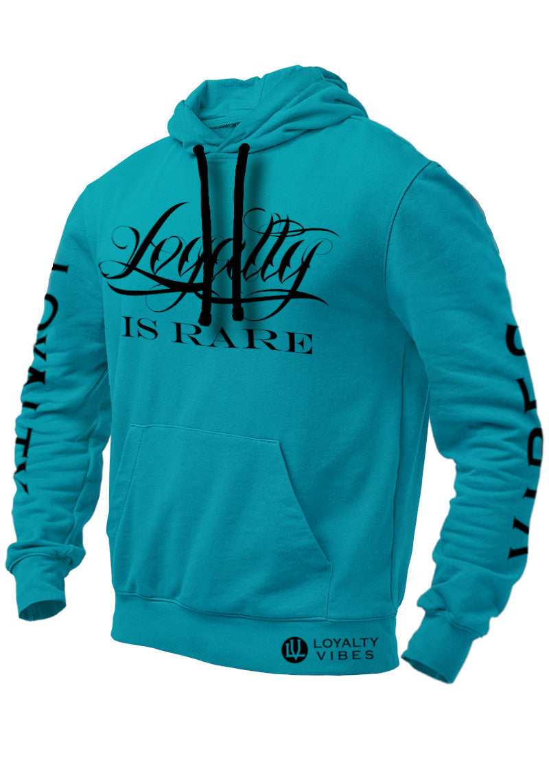 Loyalty Vibes Loyalty Vibes Loyalty Is Rare Graphic Hoodie Urban Blue Black