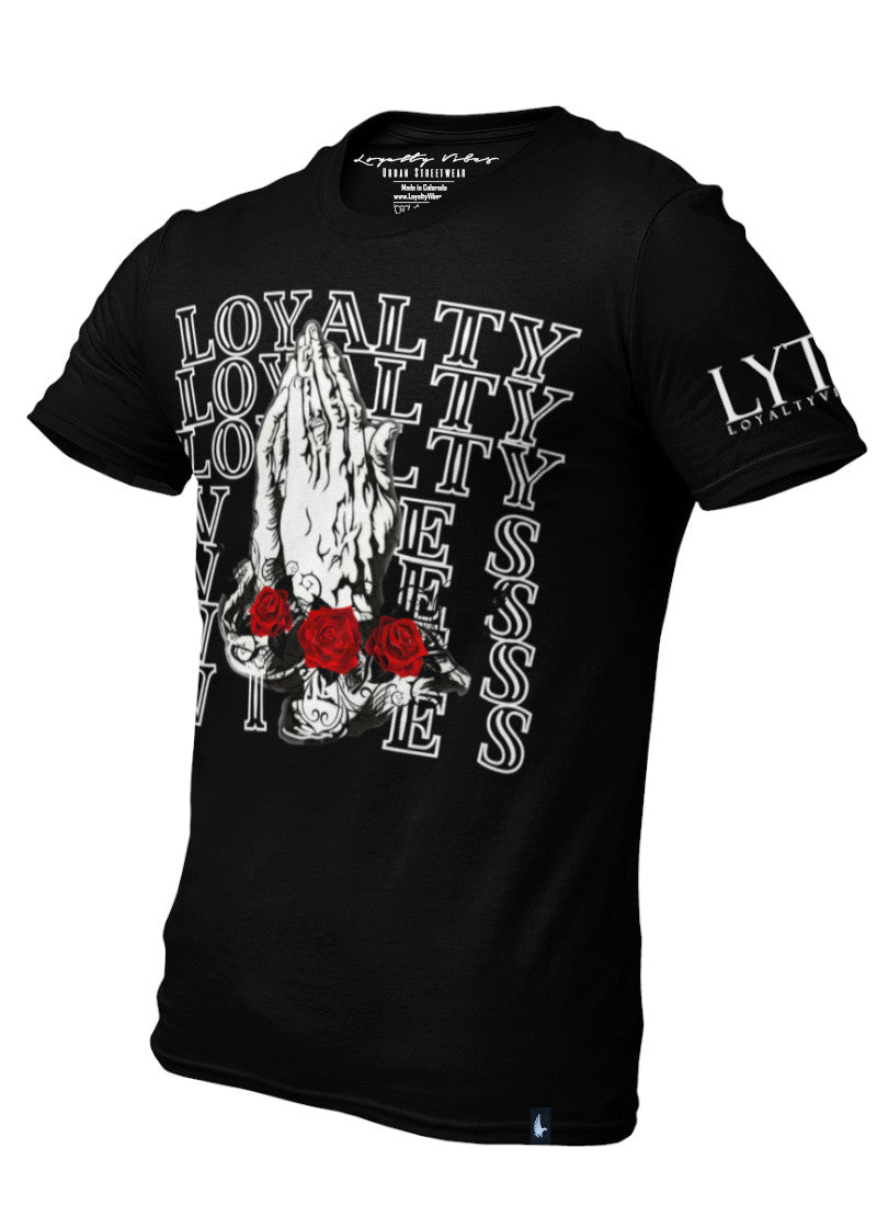 Loyalty Vibes Loyalty Prayer Graphic T-Shirt Black Loyalty Vibes