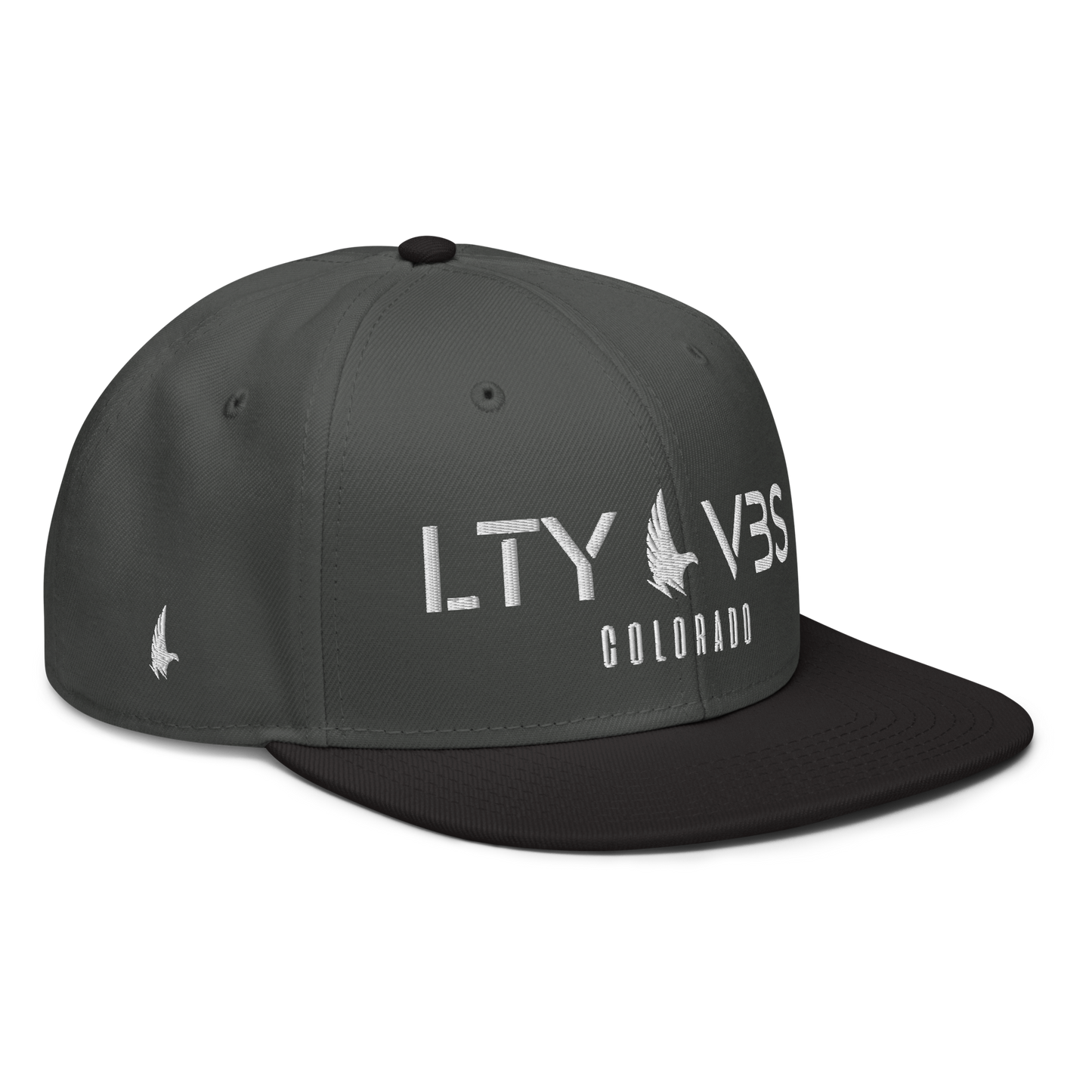 Loyalty Vibes Colorado Unit Snapback Hat Charcoal Grey White Black OS Loyalty Vibes