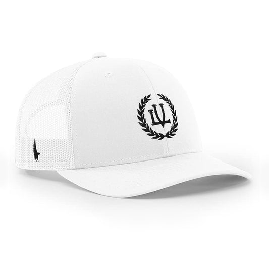 Loyalty Vibes Crossover Trucker Hat White Adjustable Loyalty Vibes