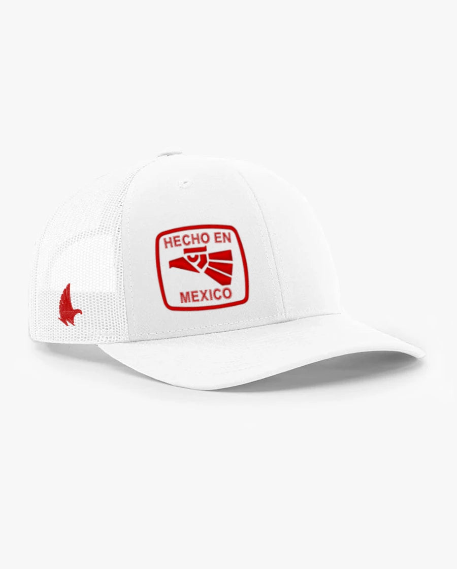 Loyalty Vibes Hecho En Mexico Trucker Hat White Red Adjustable Loyalty Vibes