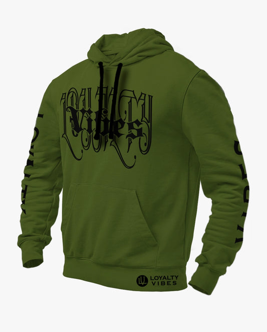 Loyalty Vibes Impulse Hoodie Military Green Black