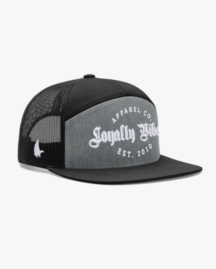 Loyalty Vibes Monarch Deck Hat Black Heather Grey White