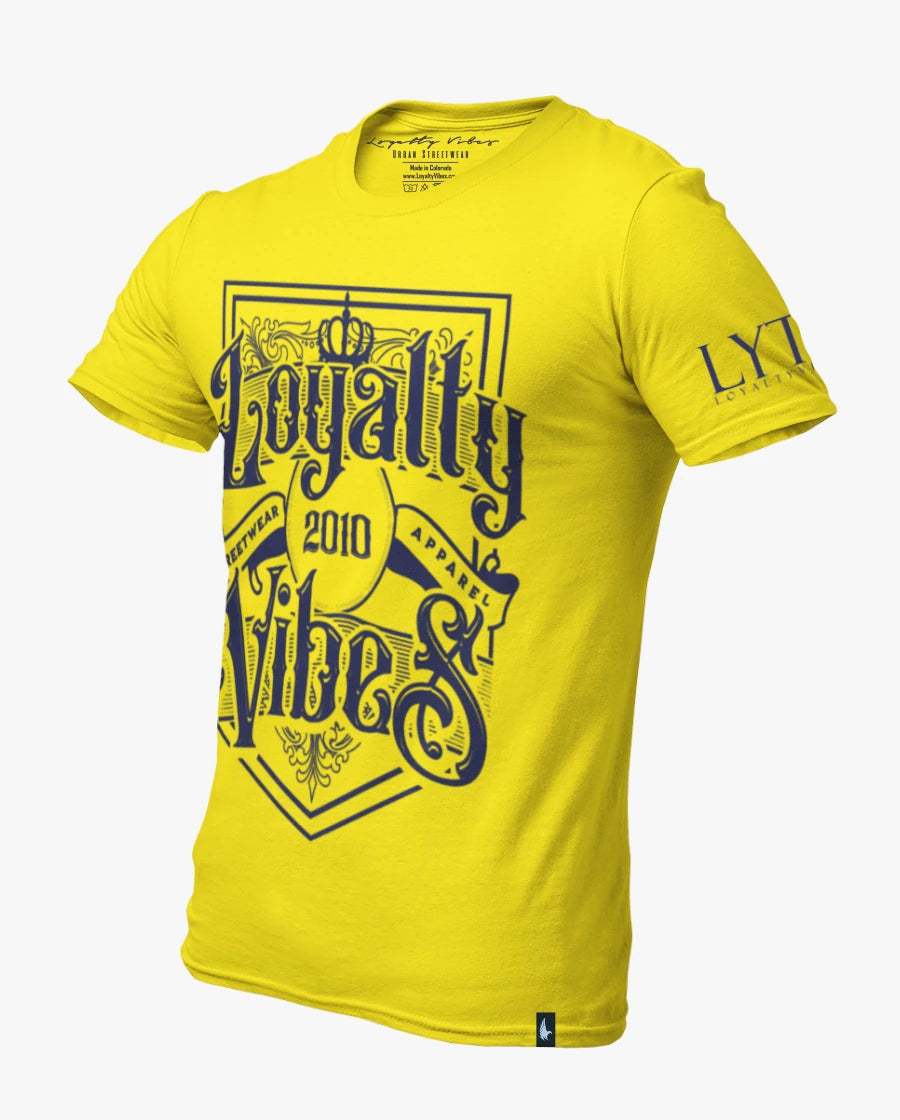 Loyalty Vibes Royalty Tee Yellow / Navy