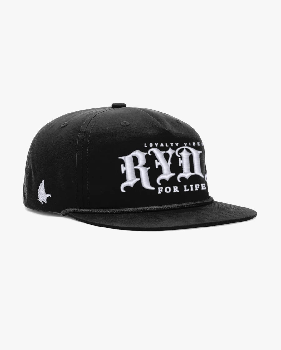 Loyalty Vibes Ryda For Life Golfer Snapback Hat Black SS