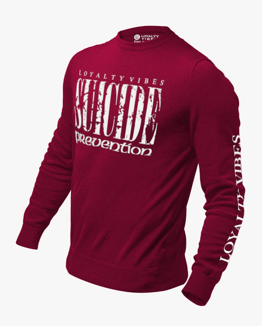 Loyalty Vibes Suicide Prevention Sweatshirt Burgundy