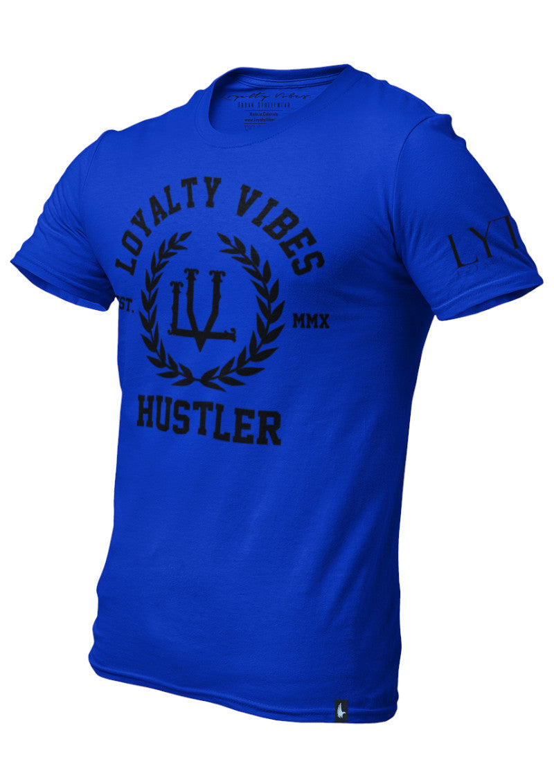 Hustler T-Shirt Blue Black - Loyalty Vibes