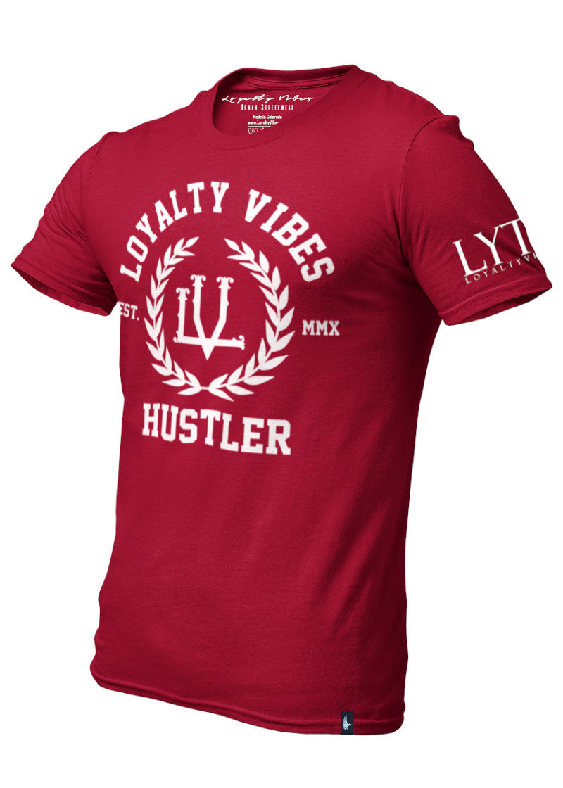 Hustler T-Shirt Maroon - Loyalty Vibes