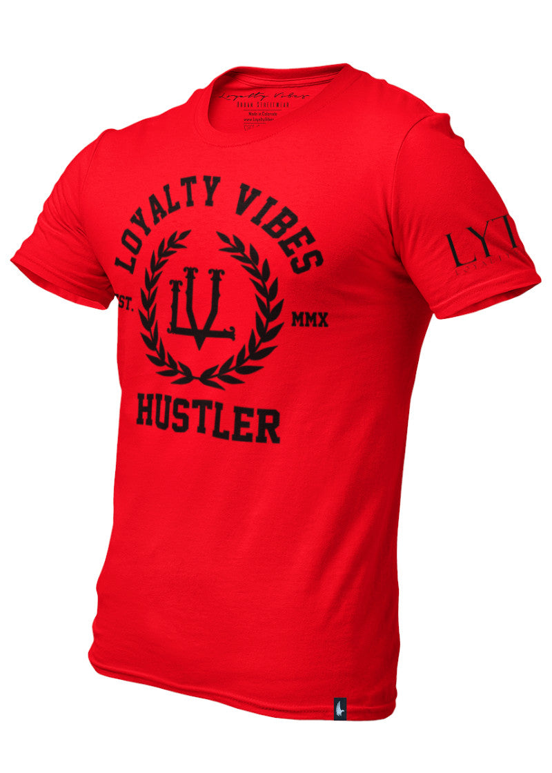 Hustler T-Shirt Red Black - Loyalty Vibes