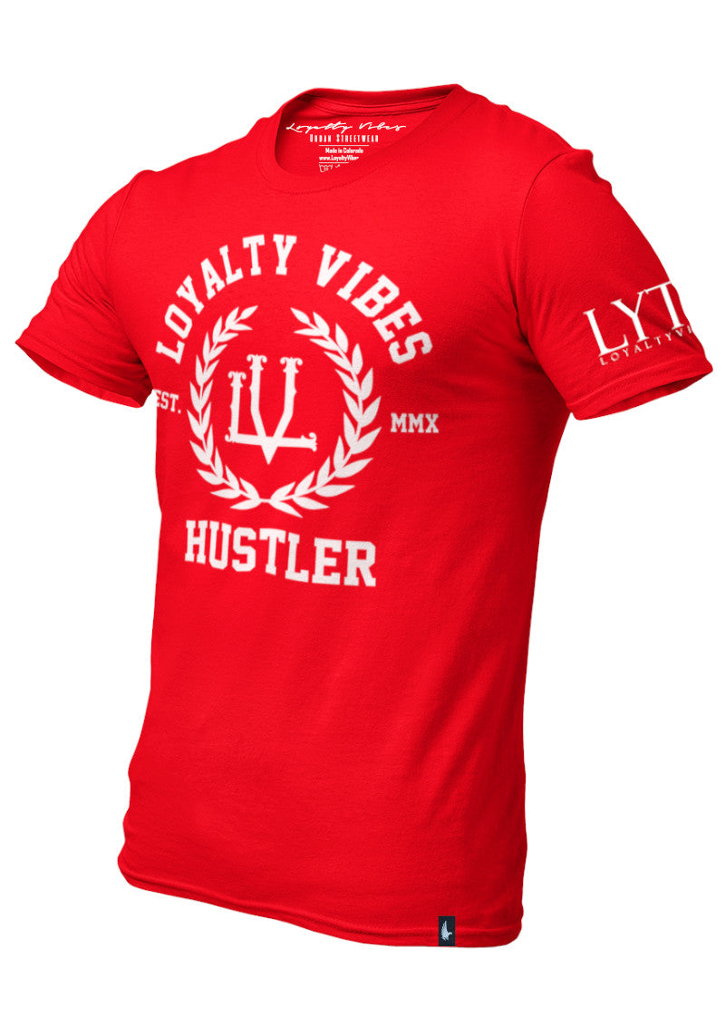 Hustler T-Shirt Red - Loyalty Vibes