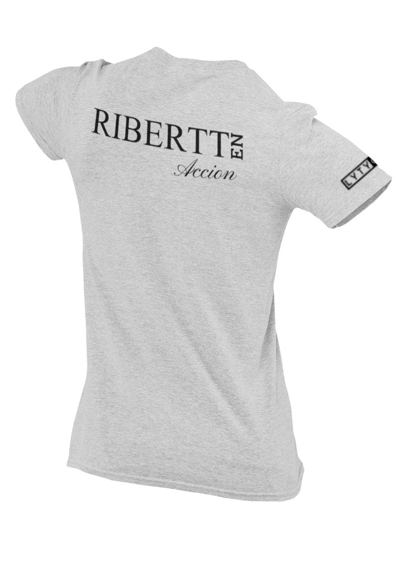 Men's Custom T-Shirt Heather Grey Front Back Loyalty Vibes