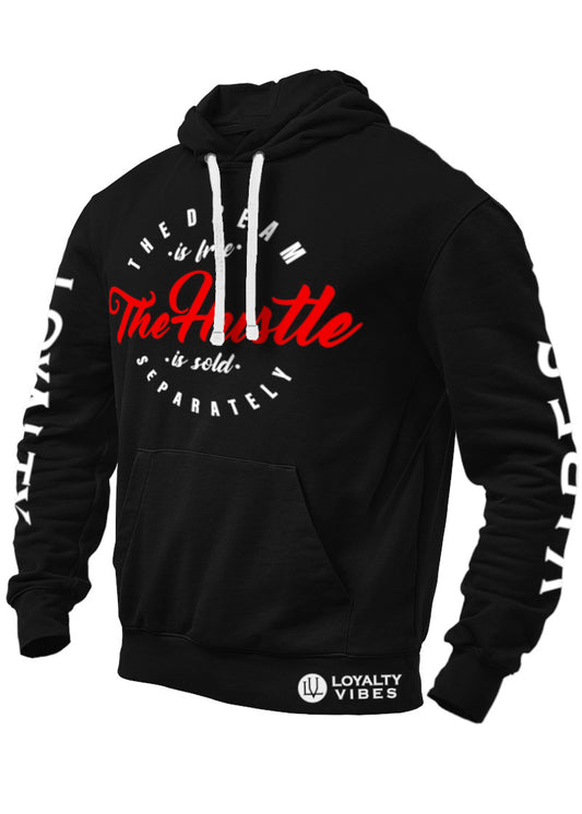 Loyalty Vibes Men's Hustle Pullover Hoodie Black Loyalty Vibes