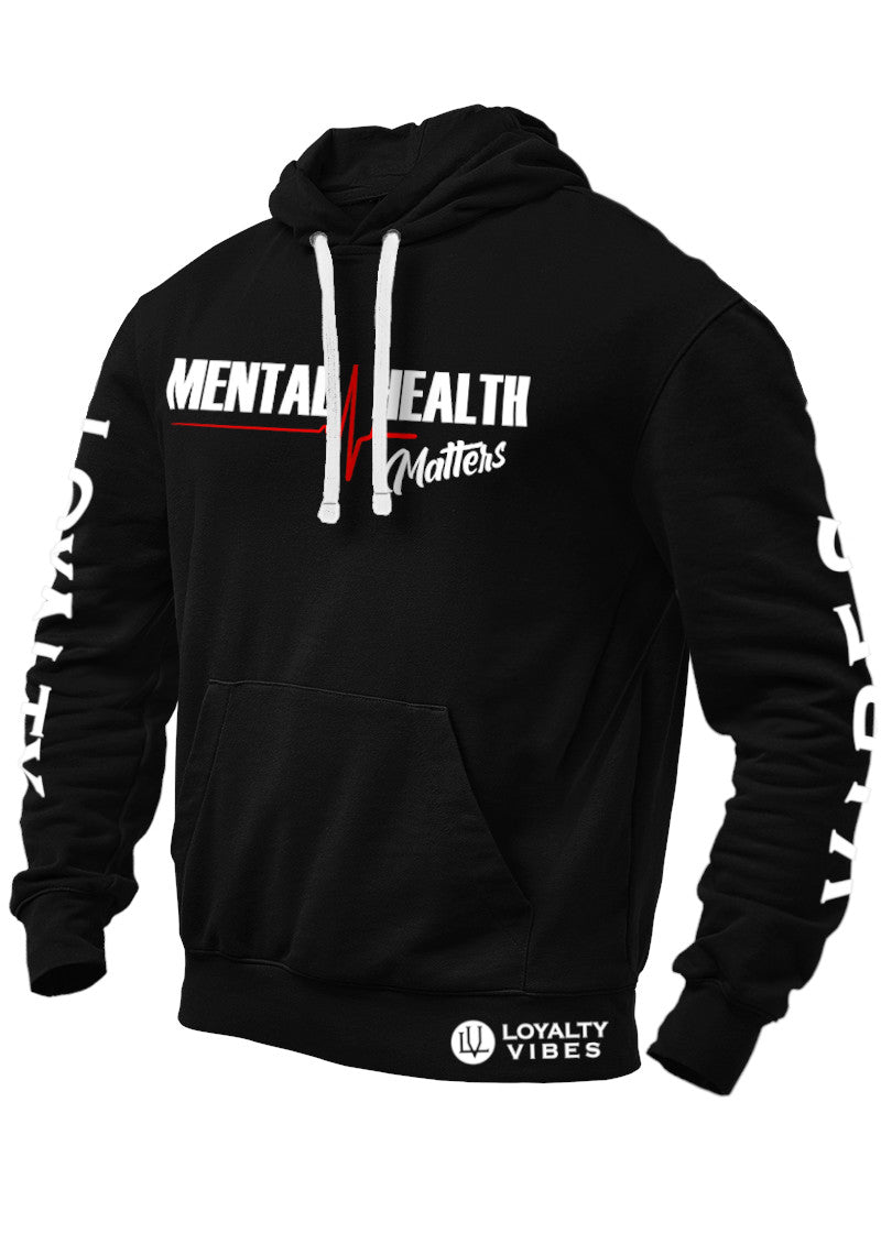 Loyalty Vibes Mental Health Matters Graphic Hoodie Black Loyalty Vibes